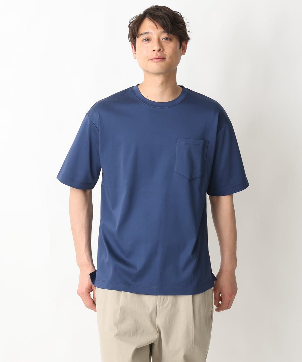 KHKGV40034 a.v.v MEN(アー・ヴェ・ヴェ) 【定番アイテム】ハイクオリティーコットンシルケットTシャツ ミント