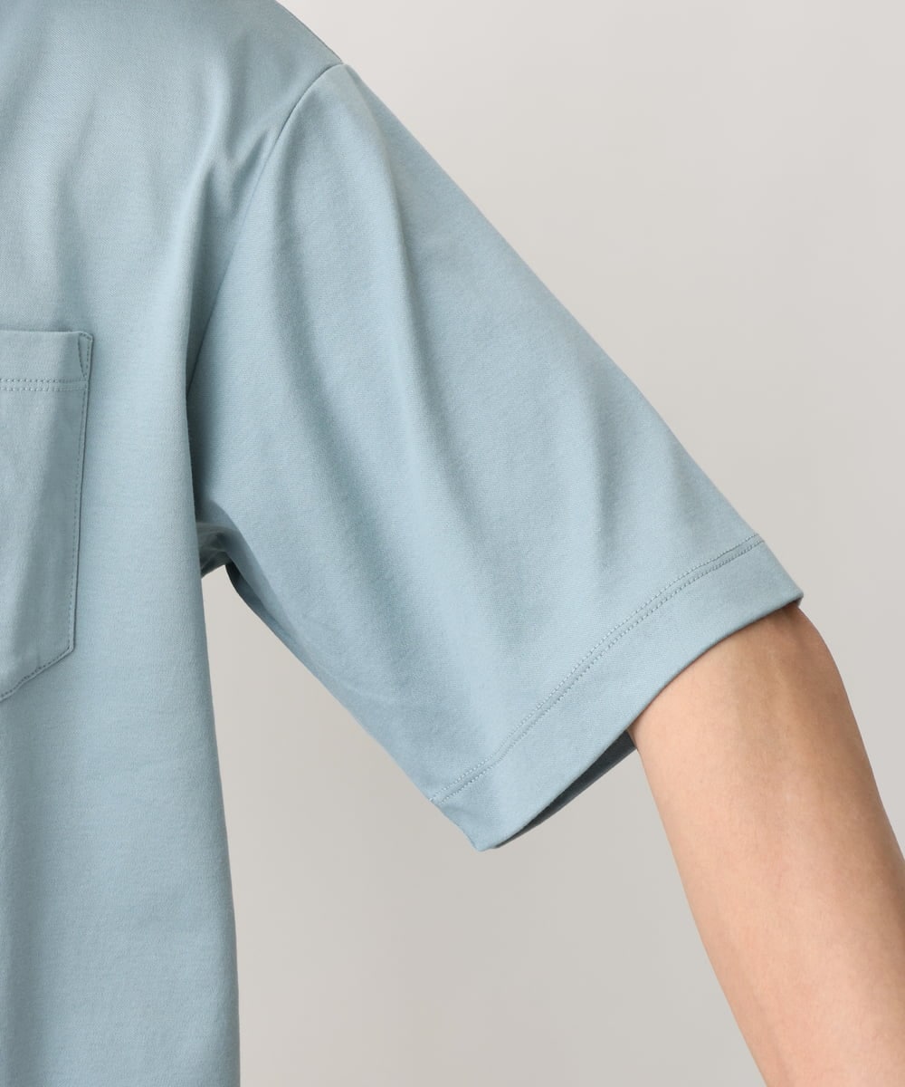 KHKGV40034 a.v.v MEN(アー・ヴェ・ヴェ) 【定番アイテム】ハイクオリティーコットンシルケットTシャツ ミント