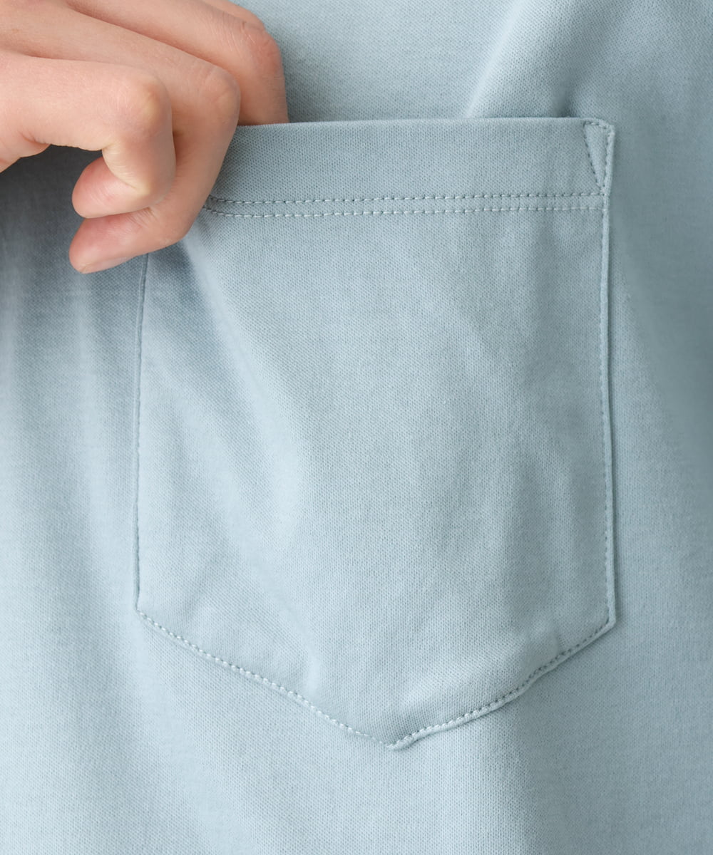 KHKGV40034 a.v.v MEN(アー・ヴェ・ヴェ) 【定番アイテム】ハイクオリティーコットンシルケットTシャツ ミント