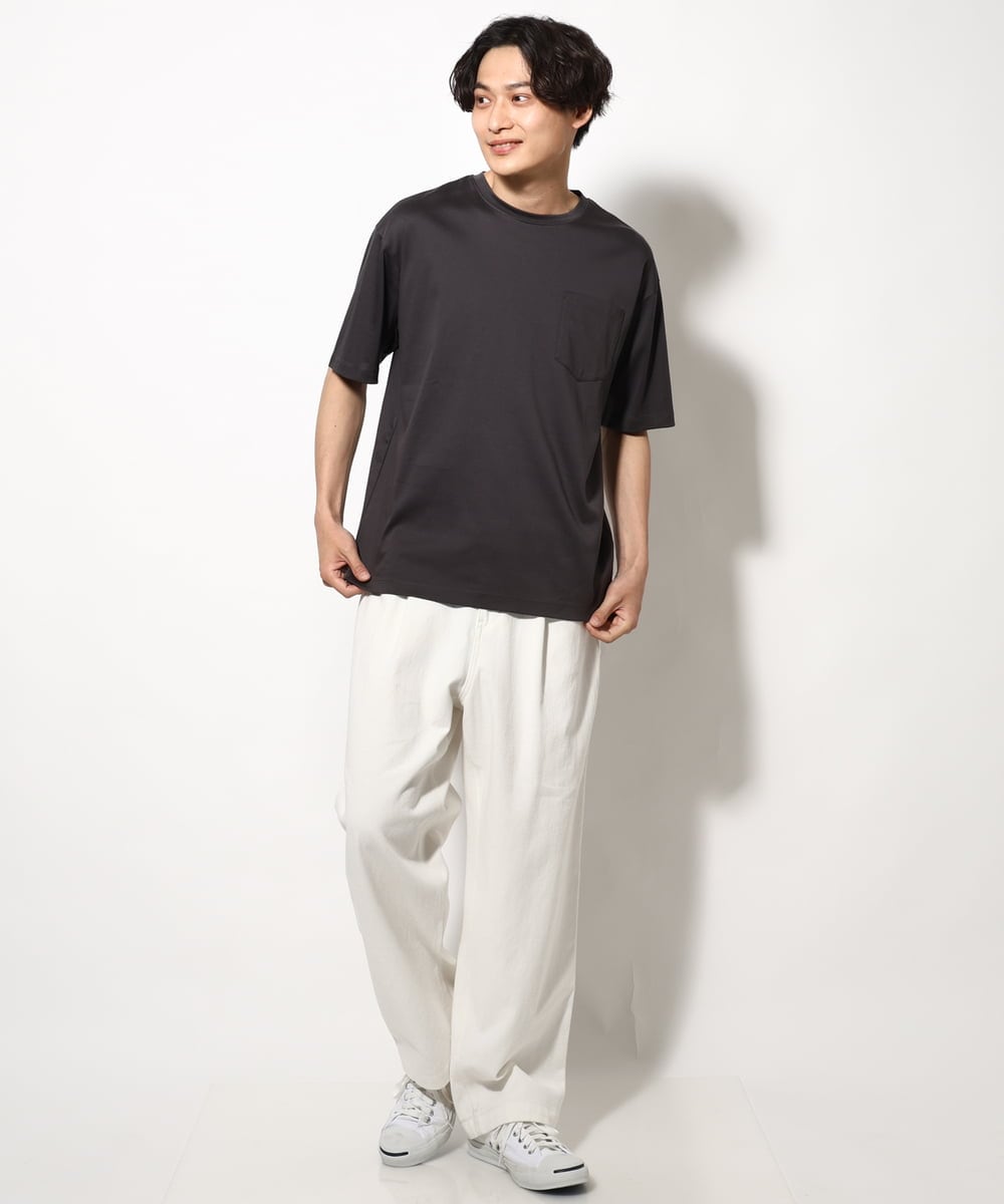 KHKGV40034 a.v.v MEN(アー・ヴェ・ヴェ) 【定番アイテム】ハイクオリティーコットンシルケットTシャツ ミント