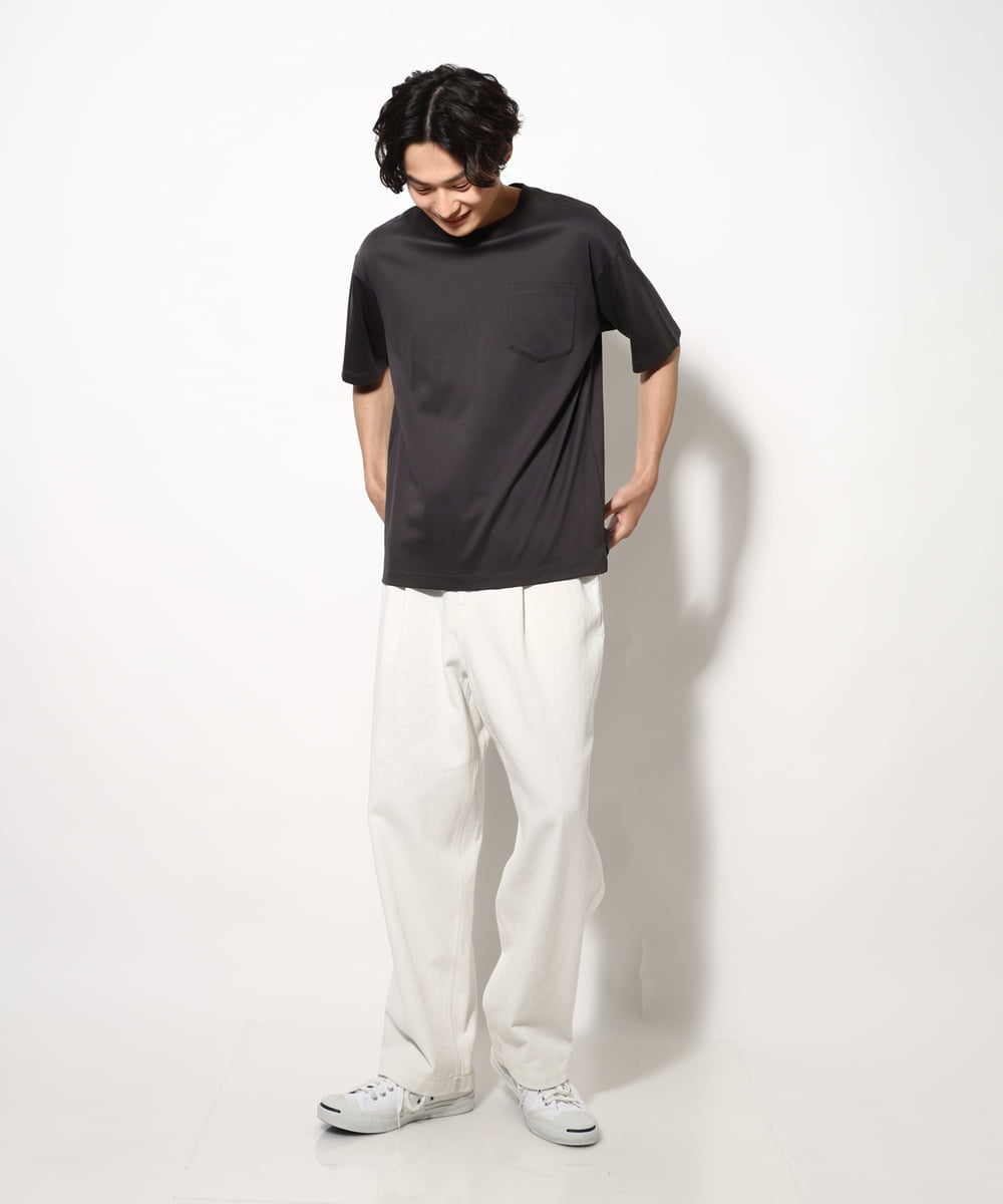 KHKGV40034 a.v.v MEN(アー・ヴェ・ヴェ) 【定番アイテム】ハイクオリティーコットンシルケットTシャツ ミント