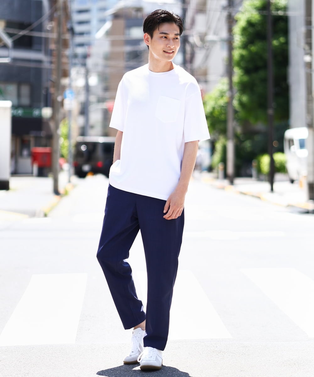 KHKGV40034 a.v.v MEN(アー・ヴェ・ヴェ) 【定番アイテム】ハイクオリティーコットンシルケットTシャツ ミント