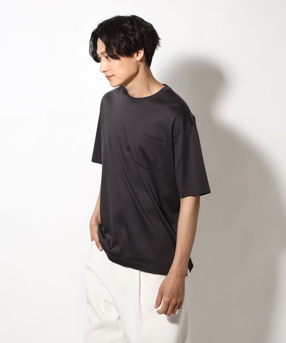 KHKGV40034 a.v.v MEN(アー・ヴェ・ヴェ) 【定番アイテム】ハイクオリティーコットンシルケットTシャツ ミント