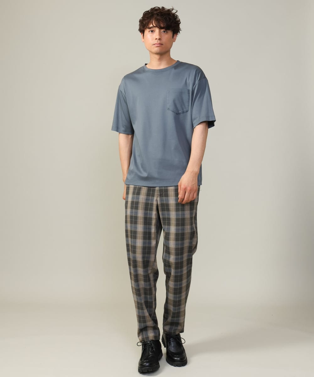 KHKGV40034 a.v.v MEN(アー・ヴェ・ヴェ) 【定番アイテム】ハイクオリティーコットンシルケットTシャツ ミント