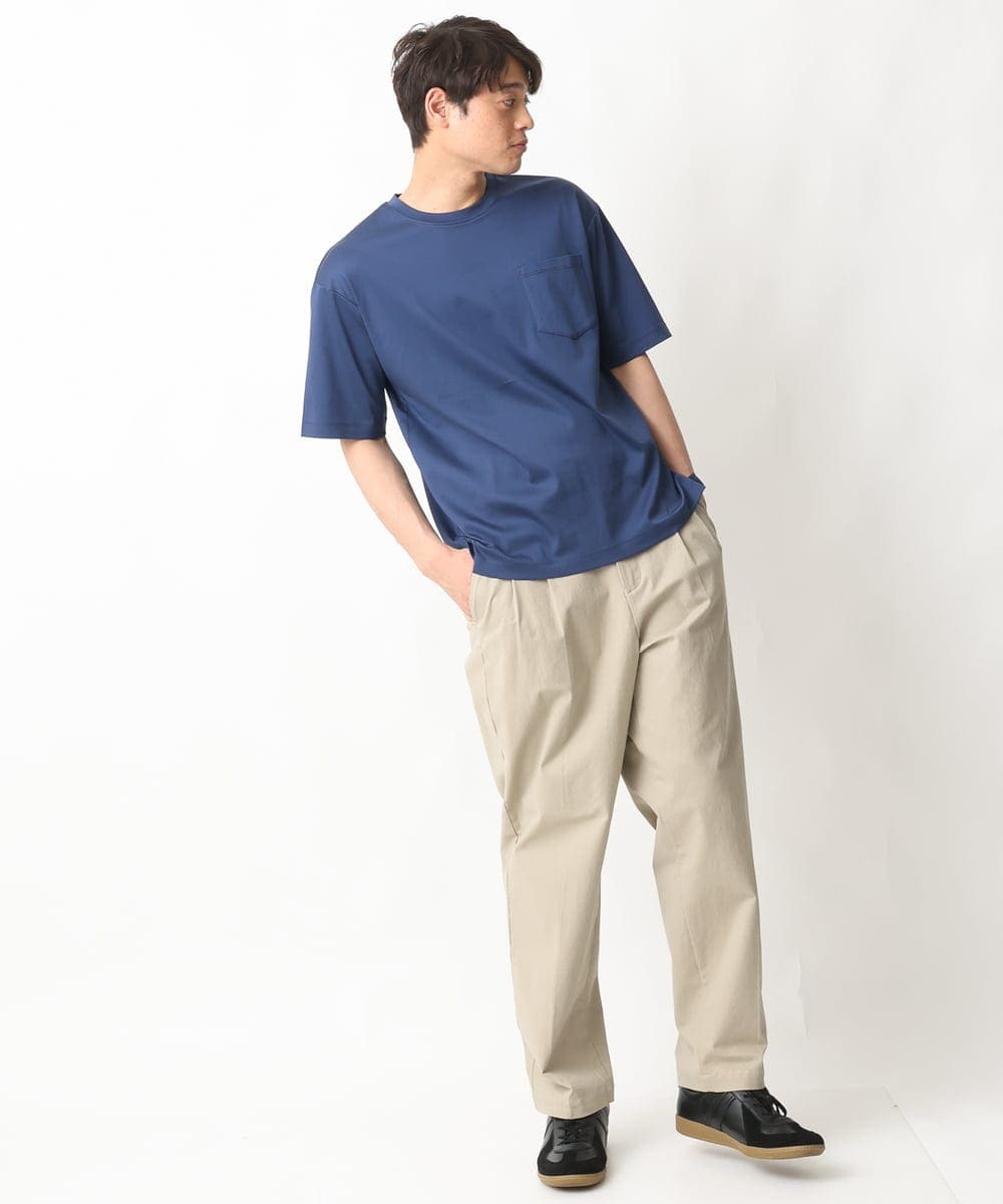 KHKGV40034 a.v.v MEN(アー・ヴェ・ヴェ) 【定番アイテム】ハイクオリティーコットンシルケットTシャツ ミント