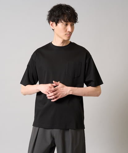 KHKGV40039 a.v.v MEN 【接触冷感/毛玉になりにくい】ハイクオリティーコットンシルケットTシャツ【UVカット】