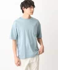 KHKGV40039 a.v.v MEN(アー・ヴェ・ヴェ) 【定番アイテム】ハイクオリティーコットンシルケットTシャツ グリーン