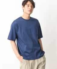 KHKGV40039 a.v.v MEN(アー・ヴェ・ヴェ) 【定番アイテム】ハイクオリティーコットンシルケットTシャツ ブルー