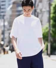 KHKGV40039 a.v.v MEN(アー・ヴェ・ヴェ) 【定番アイテム】ハイクオリティーコットンシルケットTシャツ ホワイト