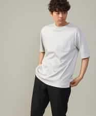 KHKGV40039 a.v.v MEN(アー・ヴェ・ヴェ) 【定番アイテム】ハイクオリティーコットンシルケットTシャツ ライトグレー