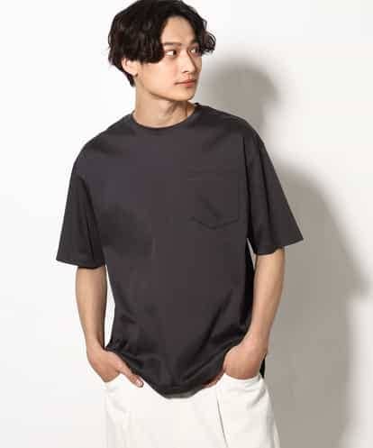 a.v.v(アー・ヴェ・ヴェ) 【定番アイテム】ハイクオリティーコットンシルケットTシャツ ダークグレー/灰 44