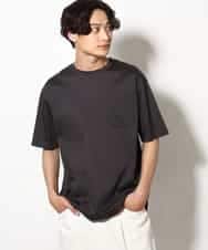 KHKGV40039 a.v.v MEN(アー・ヴェ・ヴェ) 【定番アイテム】ハイクオリティーコットンシルケットTシャツ ダークグレー