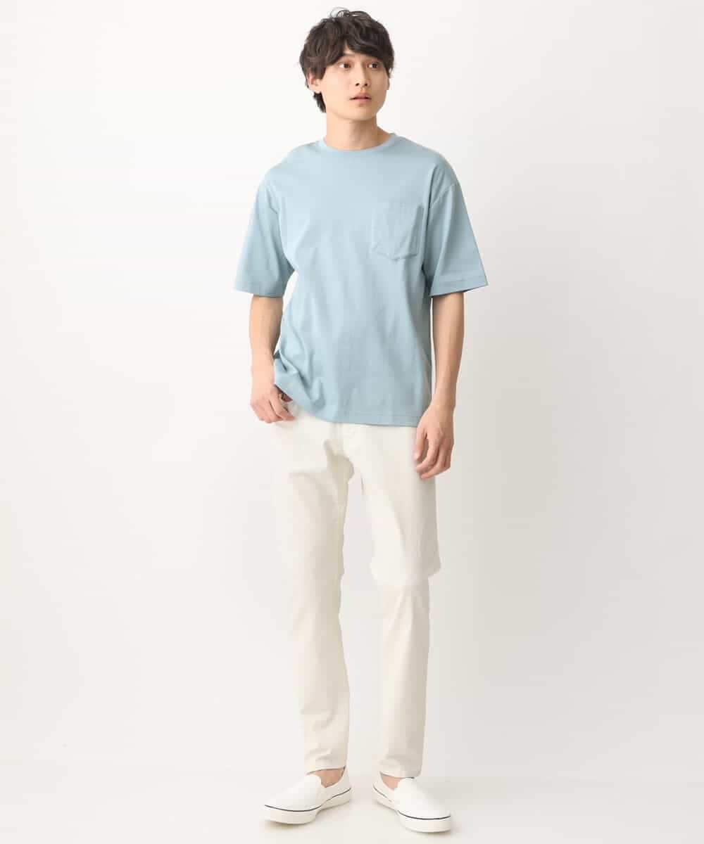 KHKGV40039 a.v.v MEN(アー・ヴェ・ヴェ) 【定番アイテム】ハイクオリティーコットンシルケットTシャツ ブラック