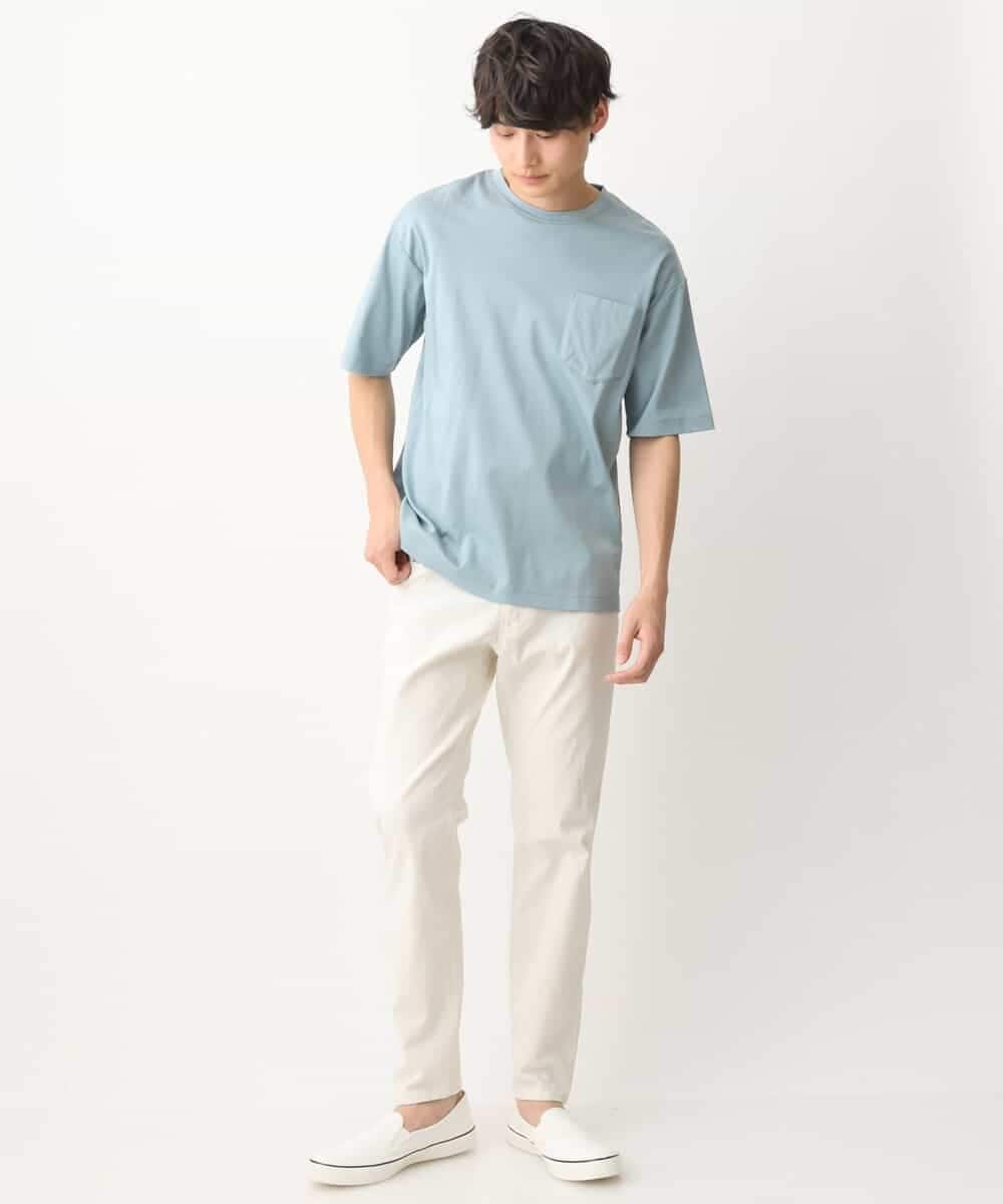 KHKGV40039 a.v.v MEN(アー・ヴェ・ヴェ) 【定番アイテム】ハイクオリティーコットンシルケットTシャツ ブラック