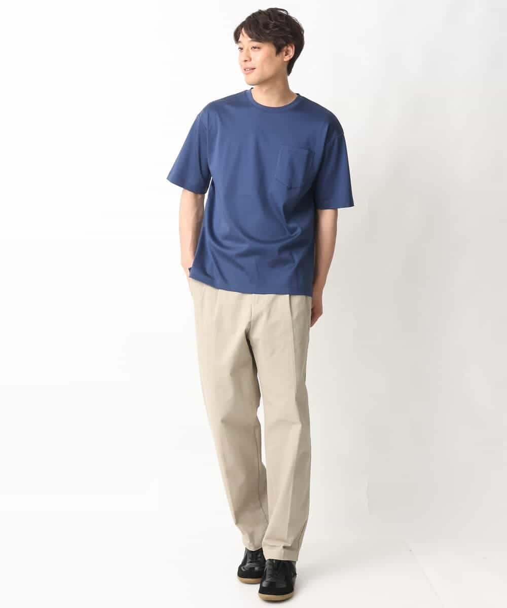 KHKGV40039 a.v.v MEN(アー・ヴェ・ヴェ) 【定番アイテム】ハイクオリティーコットンシルケットTシャツ ブラック