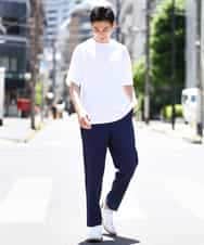 KHKGV40039 a.v.v MEN(アー・ヴェ・ヴェ) 【定番アイテム】ハイクオリティーコットンシルケットTシャツ ブラック