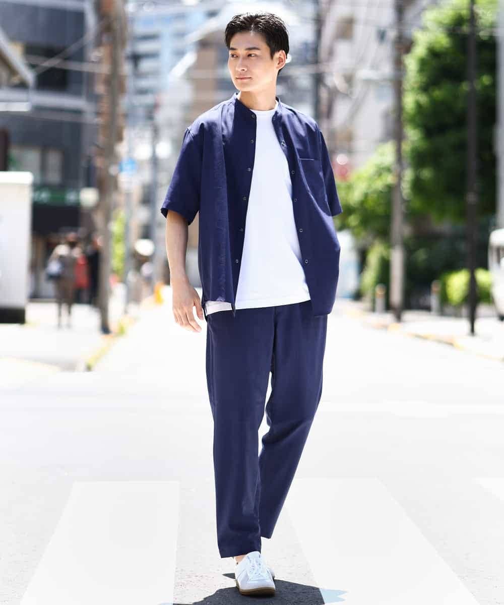 KHKGV40039 a.v.v MEN(アー・ヴェ・ヴェ) 【定番アイテム】ハイクオリティーコットンシルケットTシャツ ブラック