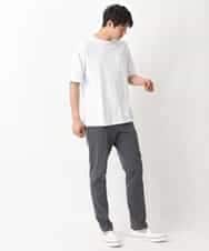 KHKGV40039 a.v.v MEN(アー・ヴェ・ヴェ) 【定番アイテム】ハイクオリティーコットンシルケットTシャツ ブラック