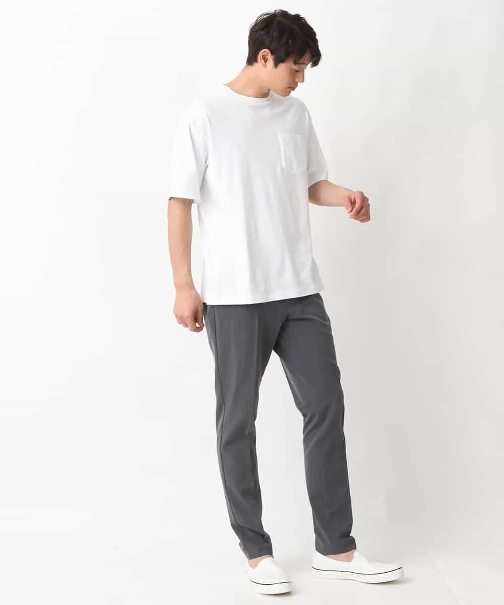 KHKGV40039 a.v.v MEN(アー・ヴェ・ヴェ) 【定番アイテム】ハイクオリティーコットンシルケットTシャツ ブラック