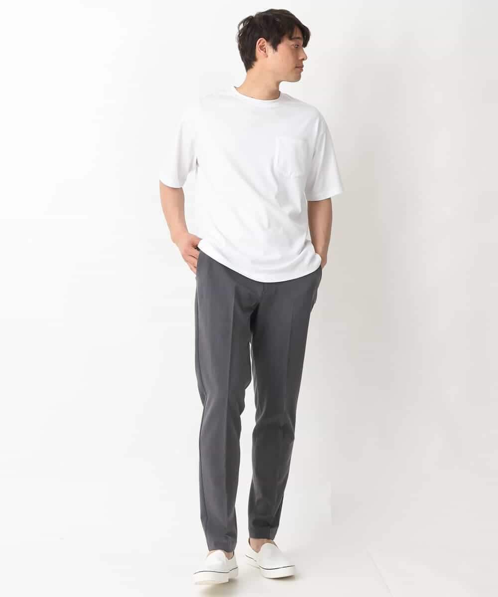 KHKGV40039 a.v.v MEN(アー・ヴェ・ヴェ) 【定番アイテム】ハイクオリティーコットンシルケットTシャツ ブラック