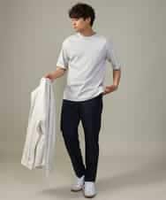 KHKGV40039 a.v.v MEN(アー・ヴェ・ヴェ) 【定番アイテム】ハイクオリティーコットンシルケットTシャツ ブラック