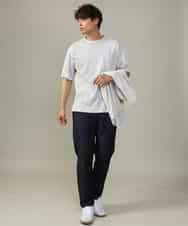 KHKGV40039 a.v.v MEN(アー・ヴェ・ヴェ) 【定番アイテム】ハイクオリティーコットンシルケットTシャツ ブラック
