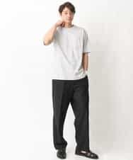 KHKGV40039 a.v.v MEN(アー・ヴェ・ヴェ) 【定番アイテム】ハイクオリティーコットンシルケットTシャツ ブラック