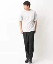 KHKGV40039 a.v.v MEN(アー・ヴェ・ヴェ) 【定番アイテム】ハイクオリティーコットンシルケットTシャツ ブラック