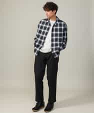 KHKGV40039 a.v.v MEN(アー・ヴェ・ヴェ) 【定番アイテム】ハイクオリティーコットンシルケットTシャツ ブラック