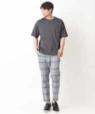 KHKGV40039 a.v.v MEN(アー・ヴェ・ヴェ) 【定番アイテム】ハイクオリティーコットンシルケットTシャツ ブラック
