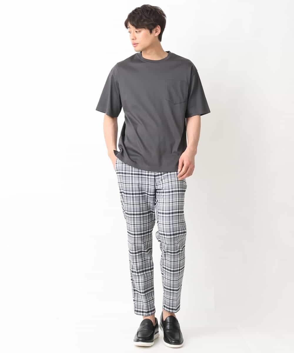 KHKGV40039 a.v.v MEN(アー・ヴェ・ヴェ) 【定番アイテム】ハイクオリティーコットンシルケットTシャツ ブラック