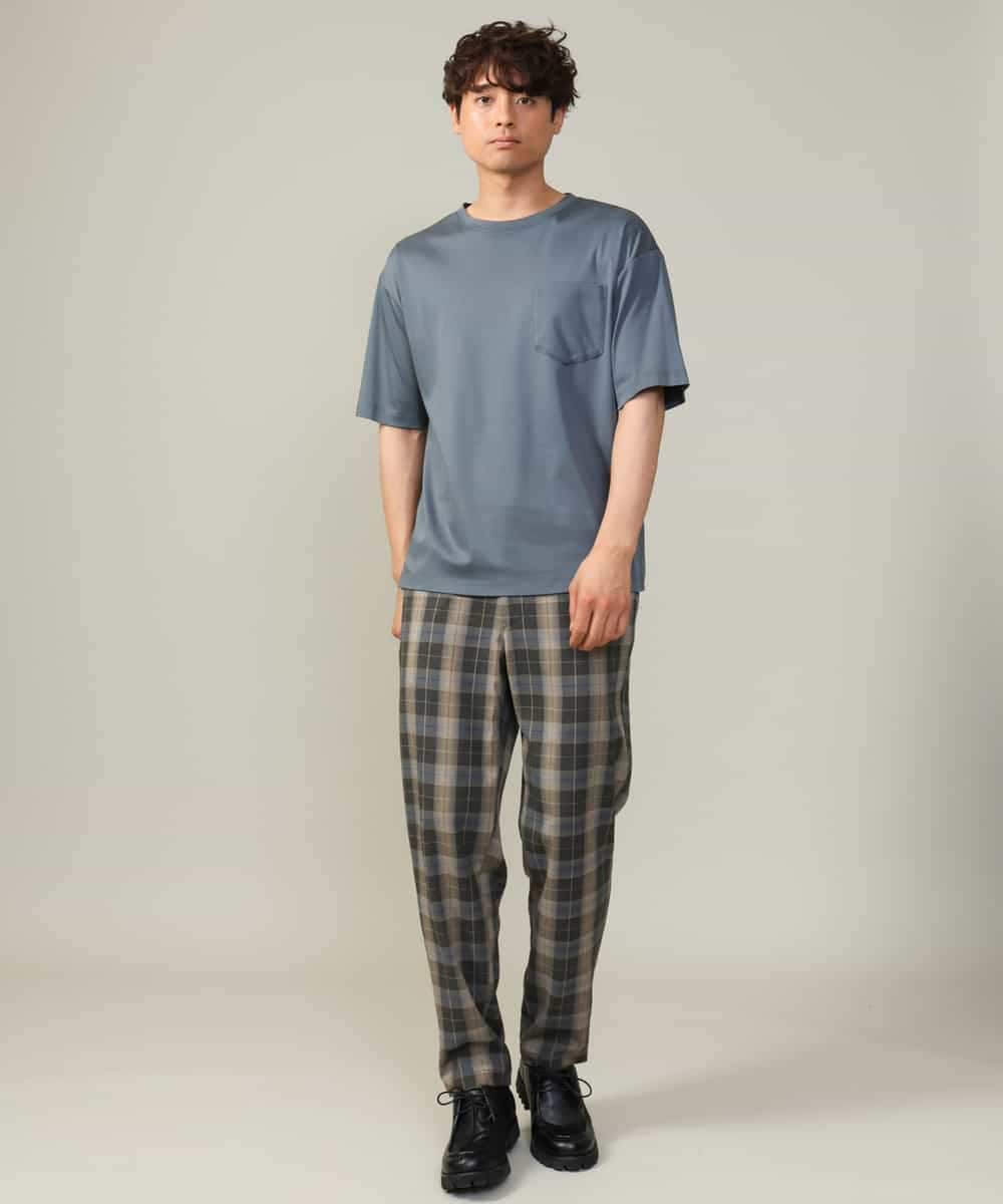 KHKGV40039 a.v.v MEN(アー・ヴェ・ヴェ) 【定番アイテム】ハイクオリティーコットンシルケットTシャツ ブラック