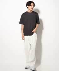 KHKGV40039 a.v.v MEN(アー・ヴェ・ヴェ) 【定番アイテム】ハイクオリティーコットンシルケットTシャツ ブラック