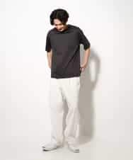 KHKGV40039 a.v.v MEN(アー・ヴェ・ヴェ) 【定番アイテム】ハイクオリティーコットンシルケットTシャツ ブラック