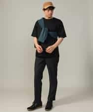 KHKGV40039 a.v.v MEN(アー・ヴェ・ヴェ) 【定番アイテム】ハイクオリティーコットンシルケットTシャツ ブラック