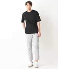 KHKGV40039 a.v.v MEN(アー・ヴェ・ヴェ) 【定番アイテム】ハイクオリティーコットンシルケットTシャツ ブラック