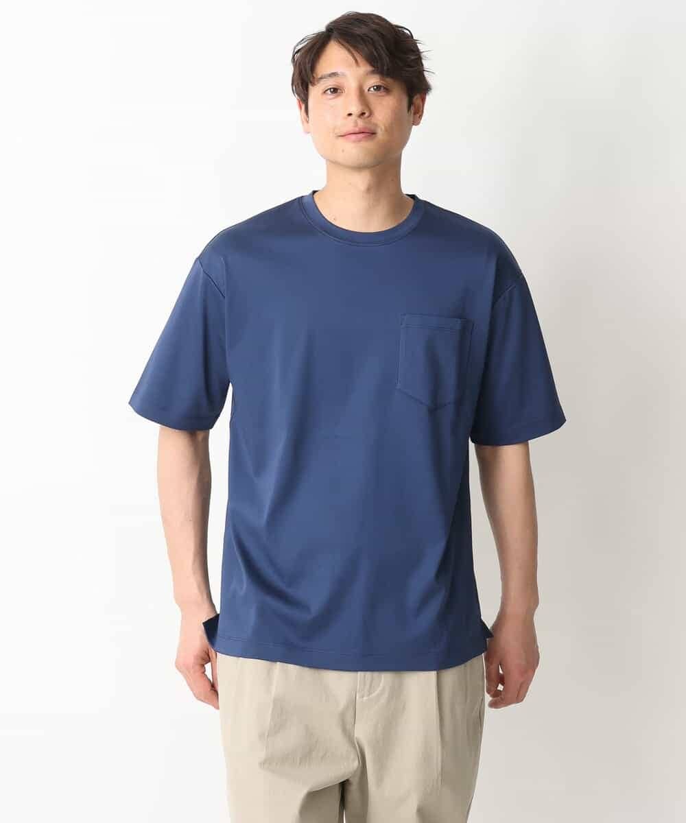 KHKGV40039 a.v.v MEN(アー・ヴェ・ヴェ) 【定番アイテム】ハイクオリティーコットンシルケットTシャツ ブラック