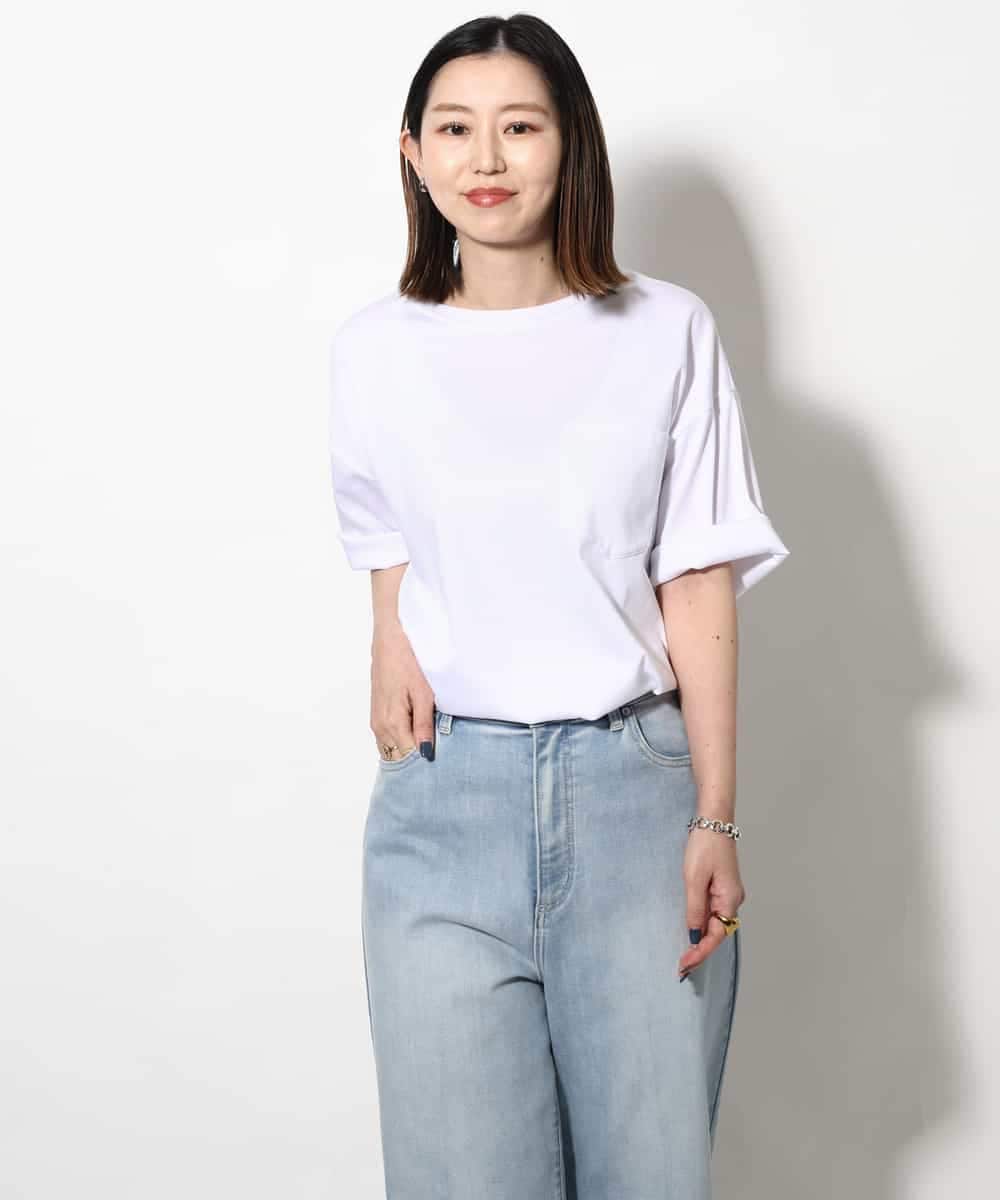 KHKGV40039 a.v.v MEN(アー・ヴェ・ヴェ) 【定番アイテム】ハイクオリティーコットンシルケットTシャツ ブラック