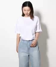 KHKGV40039 a.v.v MEN(アー・ヴェ・ヴェ) 【定番アイテム】ハイクオリティーコットンシルケットTシャツ ブラック