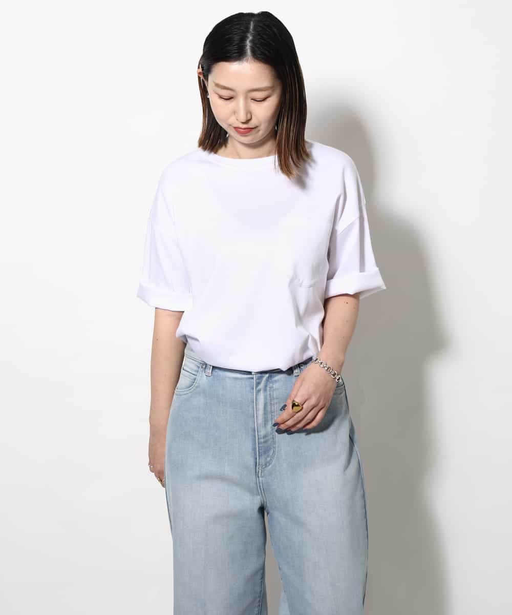 KHKGV40039 a.v.v MEN(アー・ヴェ・ヴェ) 【定番アイテム】ハイクオリティーコットンシルケットTシャツ ブラック