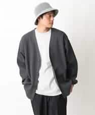 KHKGV40039 a.v.v MEN(アー・ヴェ・ヴェ) 【定番アイテム】ハイクオリティーコットンシルケットTシャツ ブラック