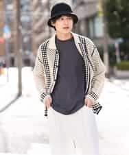 KHKGV40039 a.v.v MEN(アー・ヴェ・ヴェ) 【定番アイテム】ハイクオリティーコットンシルケットTシャツ ブラック