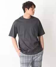 KHKGV40039 a.v.v MEN(アー・ヴェ・ヴェ) 【定番アイテム】ハイクオリティーコットンシルケットTシャツ ブラック