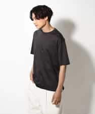 KHKGV40039 a.v.v MEN(アー・ヴェ・ヴェ) 【定番アイテム】ハイクオリティーコットンシルケットTシャツ ブラック