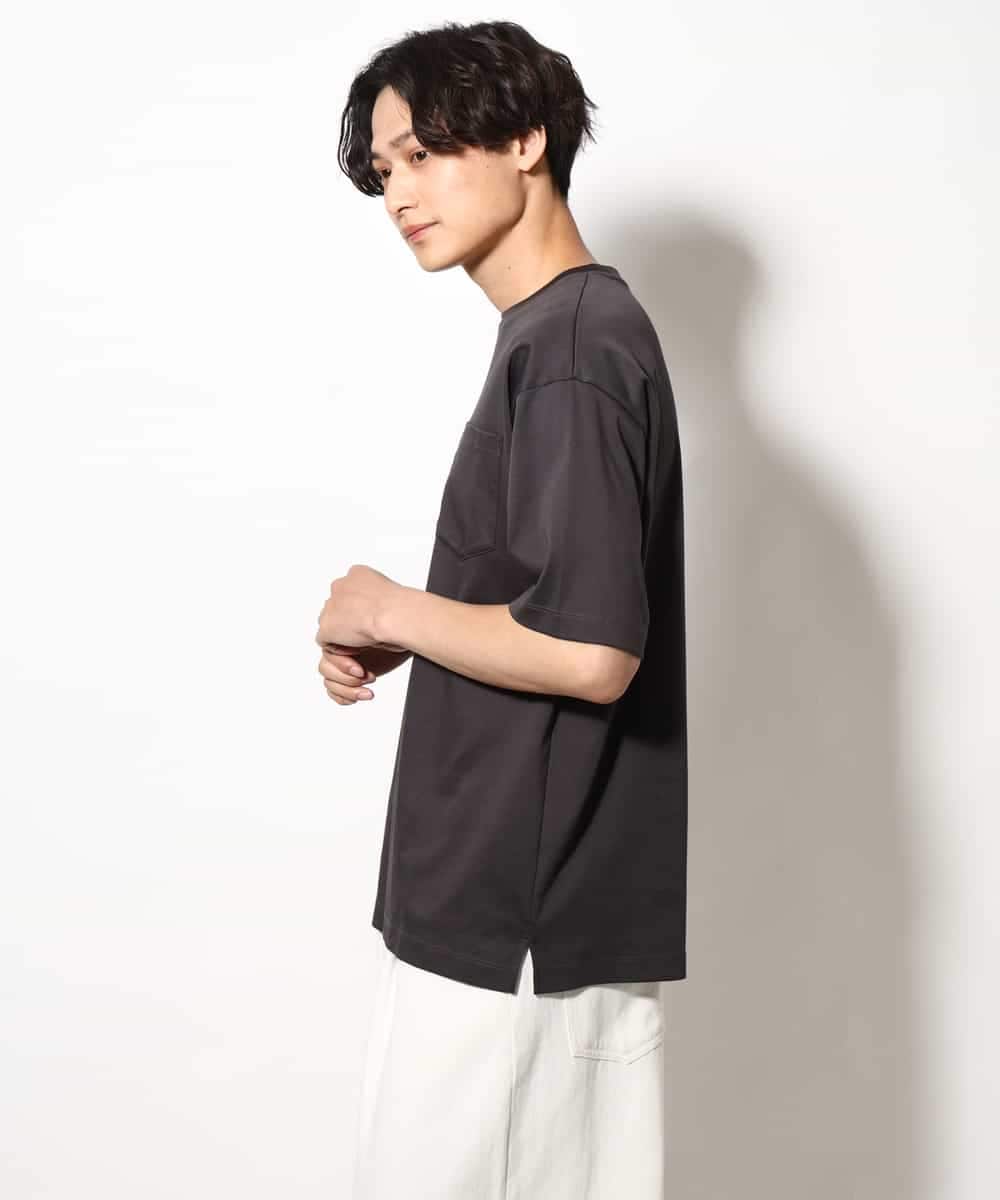 KHKGV40039 a.v.v MEN(アー・ヴェ・ヴェ) 【定番アイテム】ハイクオリティーコットンシルケットTシャツ ブラック