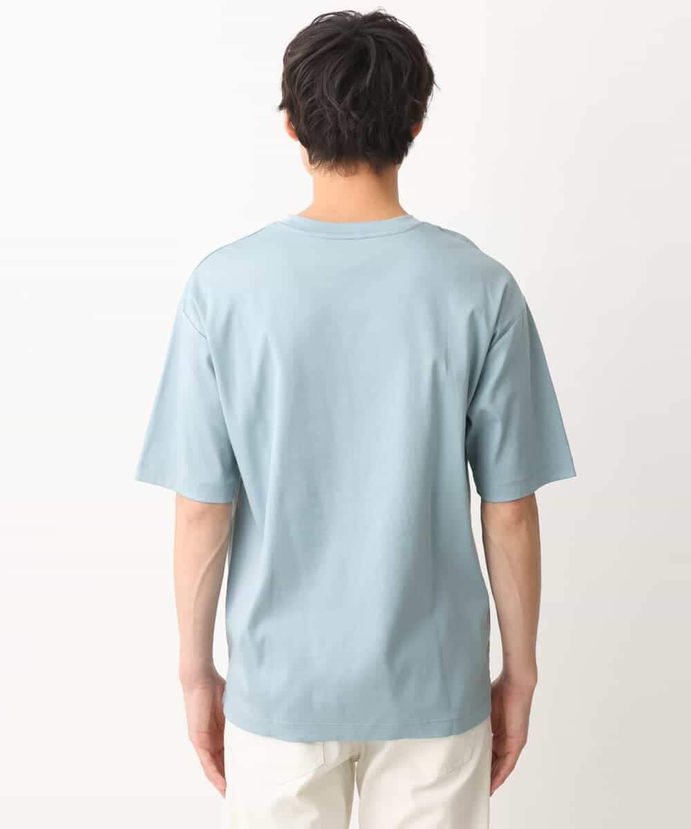 KHKGV40039 a.v.v MEN(アー・ヴェ・ヴェ) 【定番アイテム】ハイクオリティーコットンシルケットTシャツ ブラック