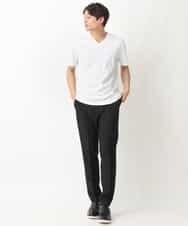 KHKGV41034 a.v.v MEN(アー・ヴェ・ヴェ) 【定番アイテム】ハイクオリティーコットンシルケットＶネックＴシャツ ダークグレー