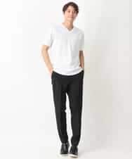 KHKGV41039 a.v.v MEN(アー・ヴェ・ヴェ) 【定番アイテム】ハイクオリティーコットンシルケットＶネックＴシャツ ブラック