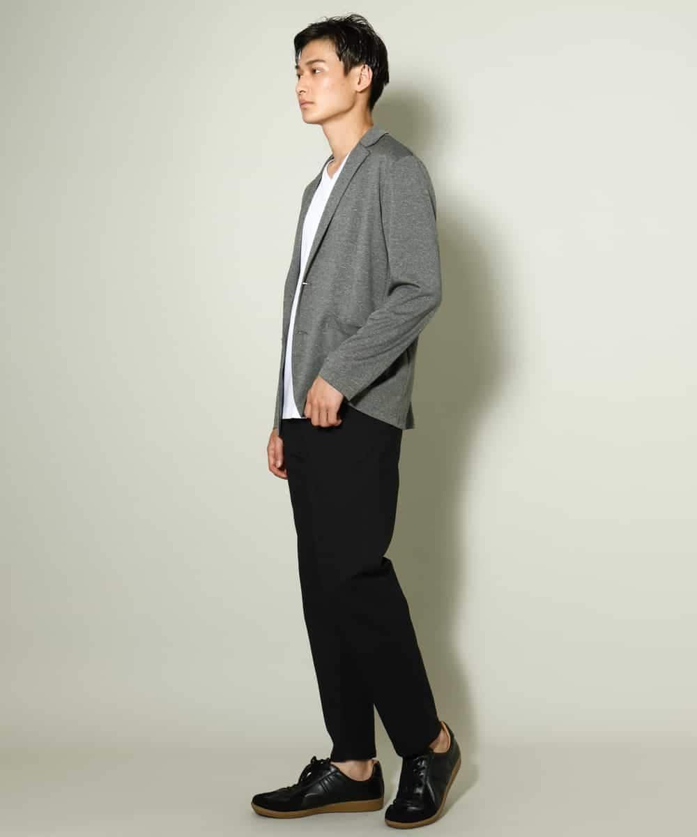 KHKGV41039 a.v.v MEN(アー・ヴェ・ヴェ) 【定番アイテム】ハイクオリティーコットンシルケットＶネックＴシャツ ブラック