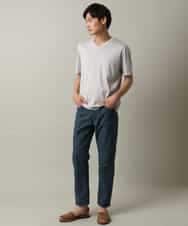KHKGV41039 a.v.v MEN(アー・ヴェ・ヴェ) 【定番アイテム】ハイクオリティーコットンシルケットＶネックＴシャツ ブラック